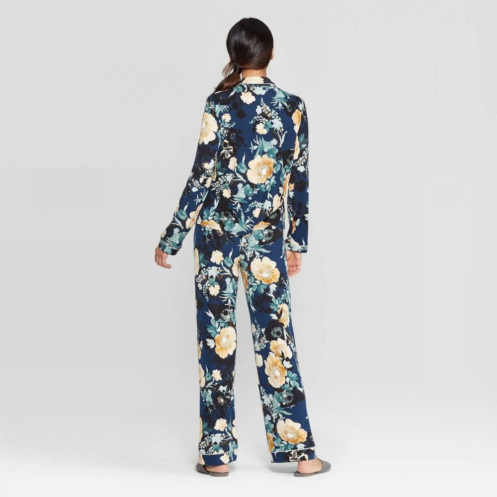 NWT Stars Above Collar Pant Pajama Set Large Blue - Picture 2 of 2